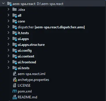 SPA folder structure